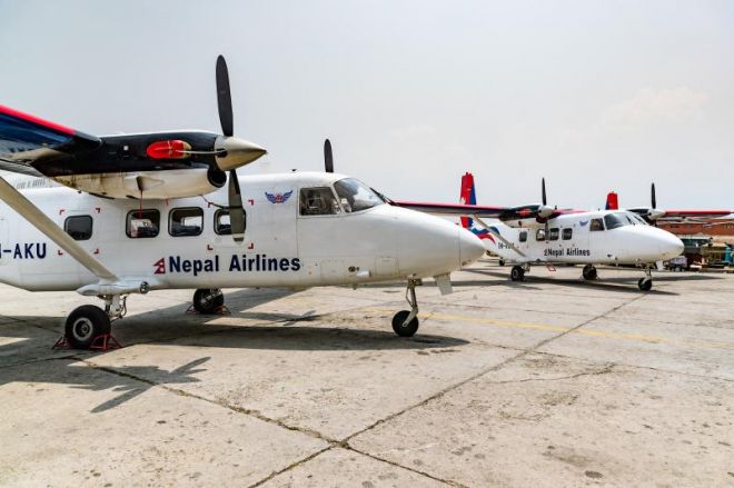 2018年4月，中国向尼泊尔交付两架运-12E飞机。   中航国际提供